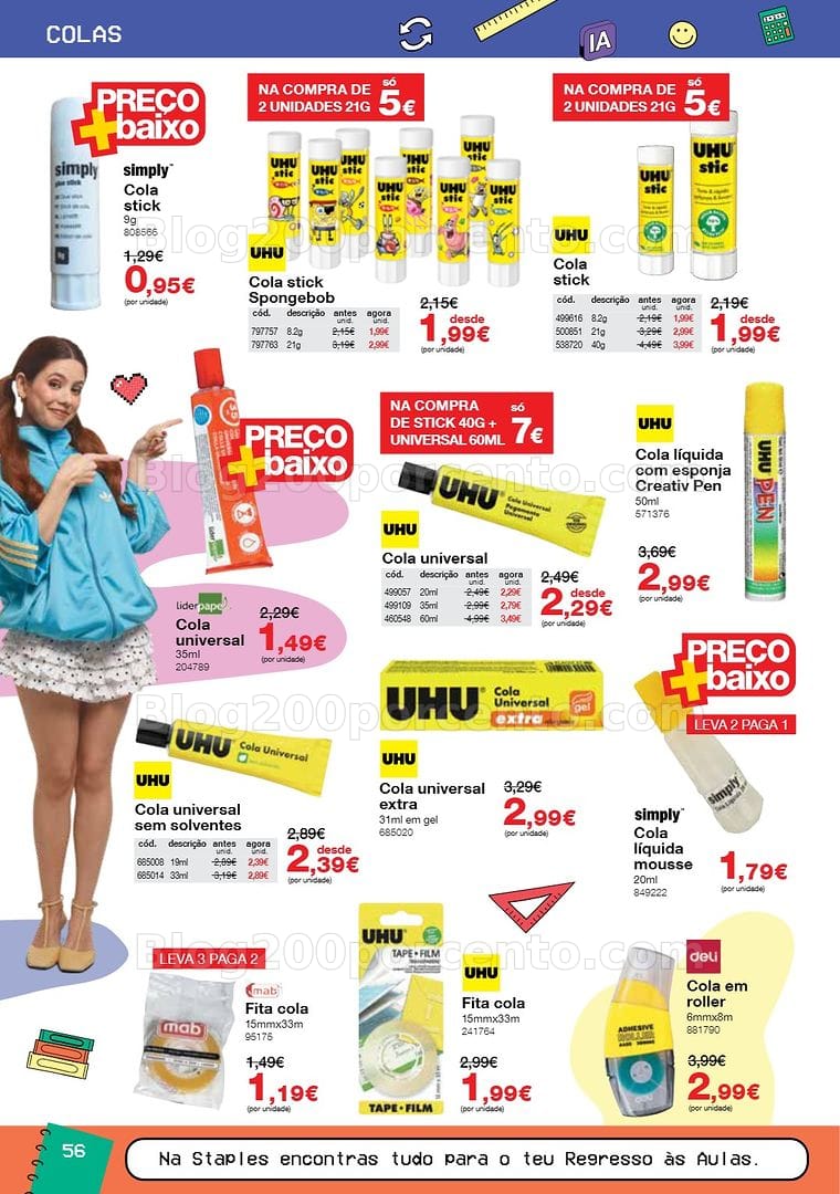 Antevisão Folheto STAPLES Regresso às Aulas Promoções de 17 agosto a 30 setembro